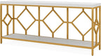 Tribesigns 71 Inch Extra Long Sofa Table, Narrow Long Sofa Console Tables Behind Couch Table with Open Storage Shelf