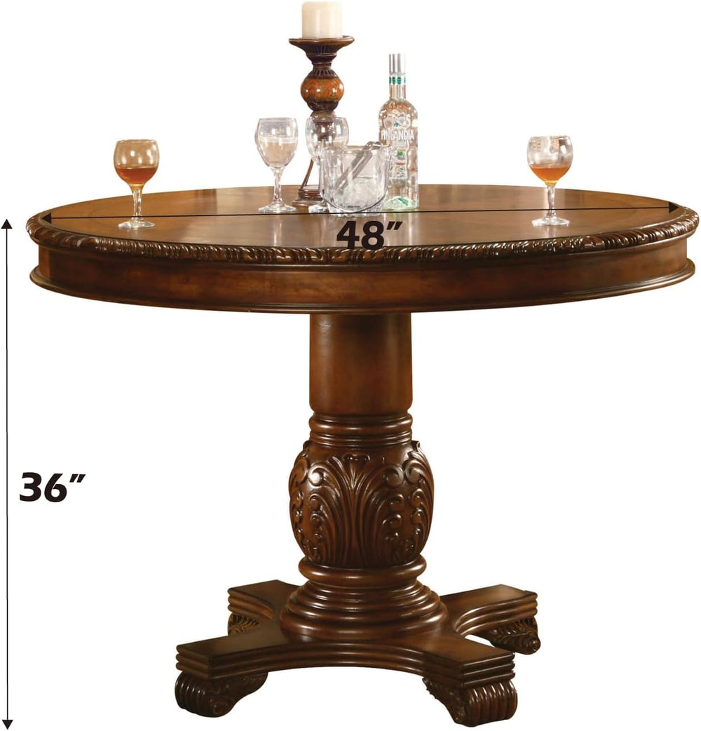 Acme Chateau De Ville Counter Height Table in Cherry