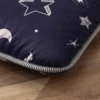 MAXYOYO Japanese Floor Mattress Futon Mattress, 4" Thicken Tatami Mat Sleeping Pad Foldable Roll Up Mat Boys Girls Dormitory Pad Kids Floor Lounger Pillow Bed, Charcoal Grey, Queen Size