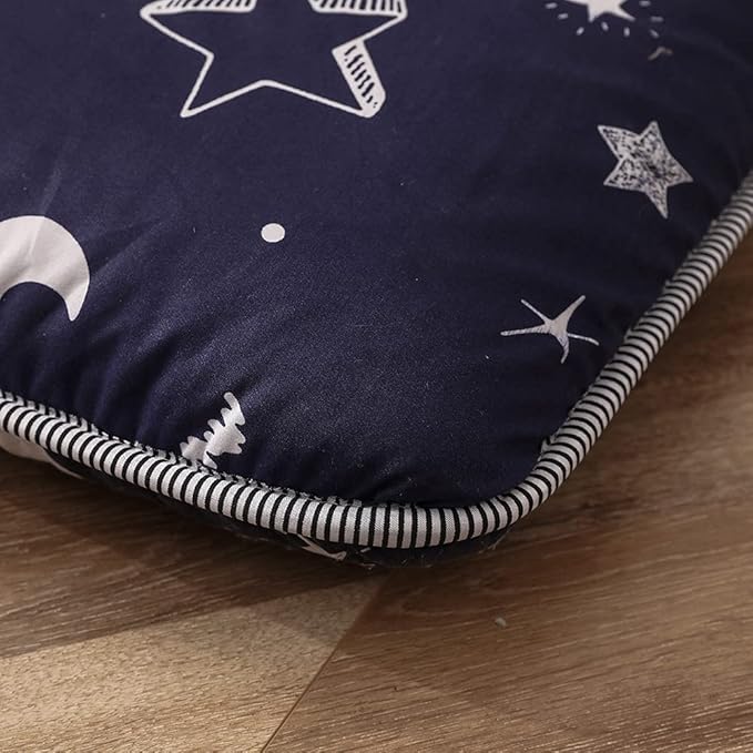 MAXYOYO Japanese Floor Mattress Futon Mattress, 4" Thicken Tatami Mat Sleeping Pad Foldable Roll Up Mat Boys Girls Dormitory Pad Kids Floor Lounger Pillow Bed, Charcoal Grey, Queen Size