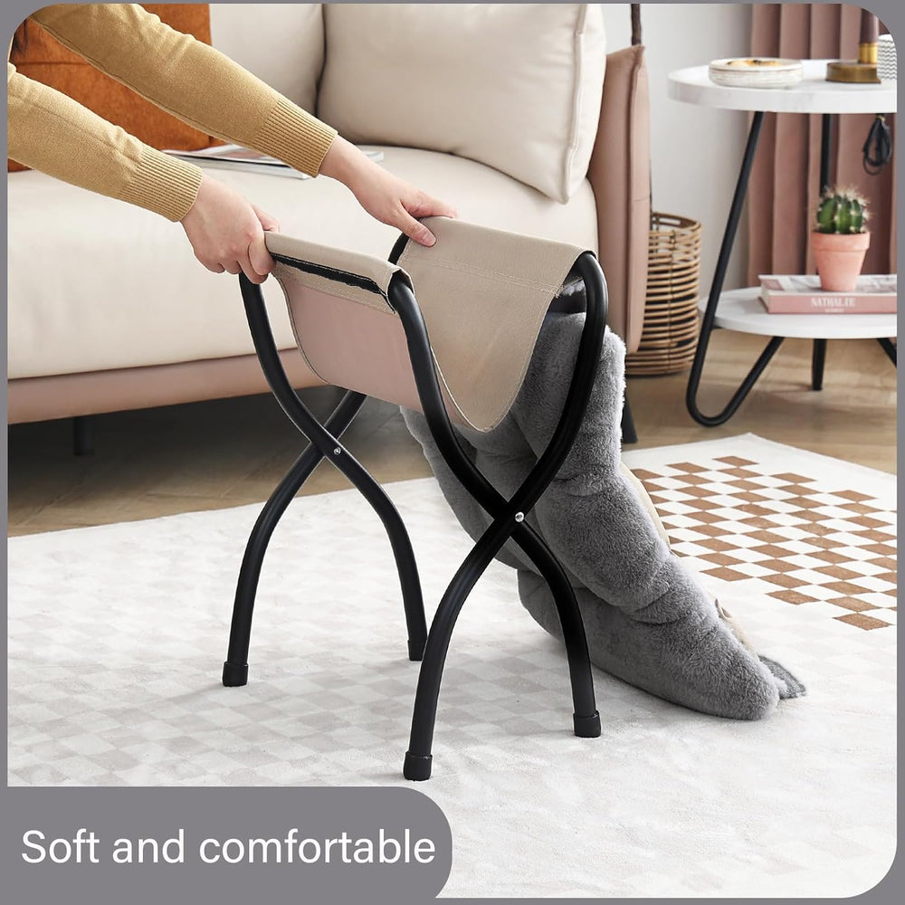 Folding Ottoman, Foldable Footrest Stool, Portable Small Foot Stool for Couch...