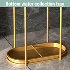Freestanding Cat Ear Design Umbrella Holder for Entryway,Metal Mesh Umbrella Rack with Hooks & Bottom Drip Tray Storage Organizer Umbrella Stand,for Canes,Umbrellas,Home,Office,Hotel