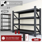 3000LBS Storage Shelves,40" W Garage Shelving Heavy Duty Metal Adjustable Garage Shelves, Shelving Units Industrial Shelving for Warehouse,40" W x 24" D x 60" H,Black