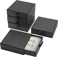 Jewelry Boxes, 5 Pack 3.5×3.5x1.18 Inch Small Jewelry Gift Box Bulk, Cardboard Jewelry Gift Necklace Ring Earring Boxes (black)