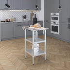 AmGood Stainless Steel Work Table with 2 Shelves | NSF | Metal Utility Table (18" Long x 24" Deep)