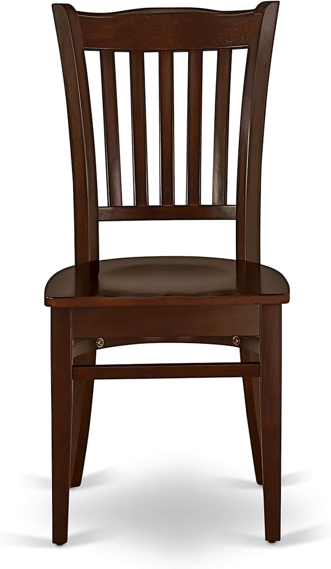 East West Furniture ANGR5-MAH-W 5 Piece Dining Room Table Set Includes a Round Kitchen Table with Pedestal and 4 Dining Chairs, 36x36 Inch, Mahogany