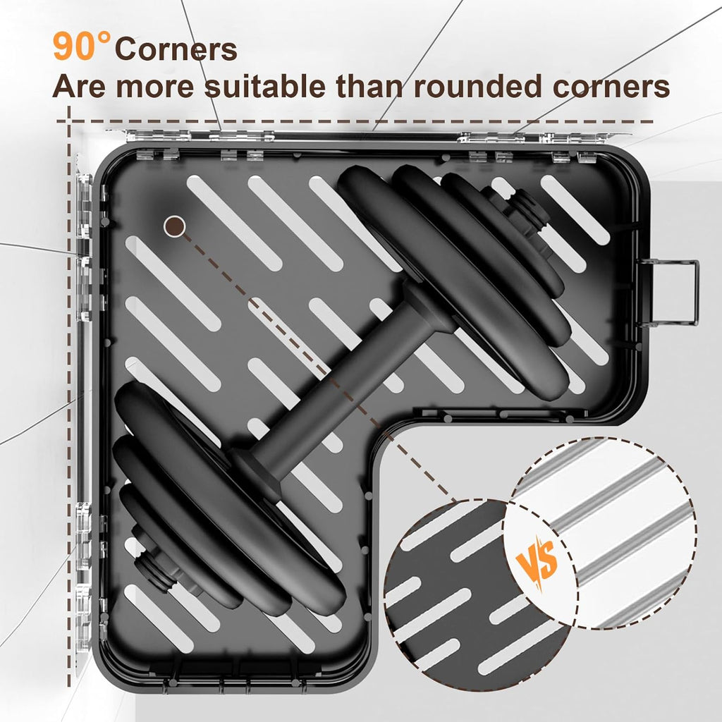 Large Capacity Shower Caddy, Heavy-Duty Adhesive Shower Organizers with Custom Aesthetic Design Soap, No Drilling Corner Shower Shelves, 5 Hooks for Bathroom Accessories - 3 Pack