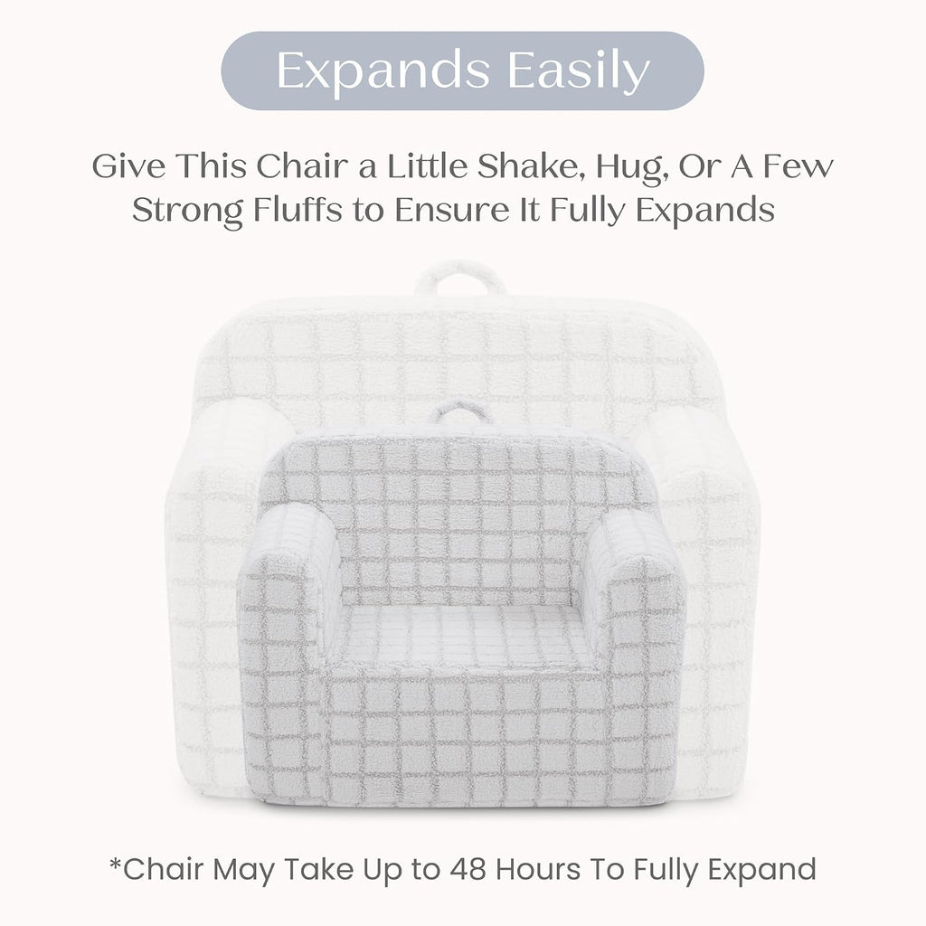 Delta Children Checkered Cozee Chair, Grey