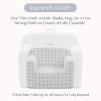 Delta Children Checkered Cozee Chair, Grey