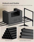 SONGMICS Shoe Rack, 2-Tier Shoe Organizer, Metal Storage Shelf, Upright or Upside Down, for 15-18 Pairs, Stackable, for Entryway, 11.8 x 46.1 x 13.4 Inches, Black ULSA032B01