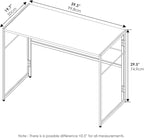 Furinno Riau No Tool/No Assembly/Folding Metal Frame Computer Desk, Sonoma Oak/Black, 39 Inch