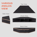 24/7 Shop at Home French 47 inch Modern Floating TV Stand with Storage, Floating Corner Shelf for Wall, Wood Entertainment Center with Shelves for Living Room, Bedroom, Family, Cappuccino Brown