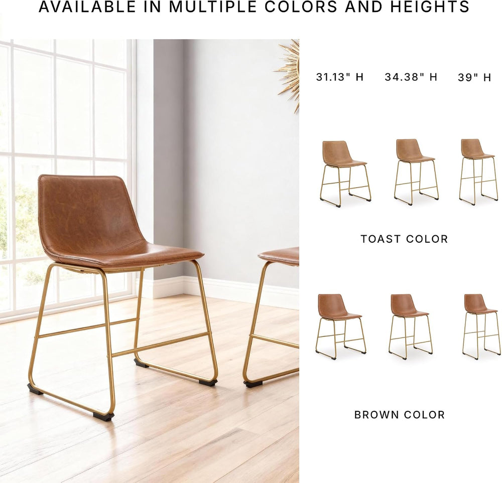 Signature Design by Ashley Crandox Dining Chairs Set of 2, Mid Century Modern...