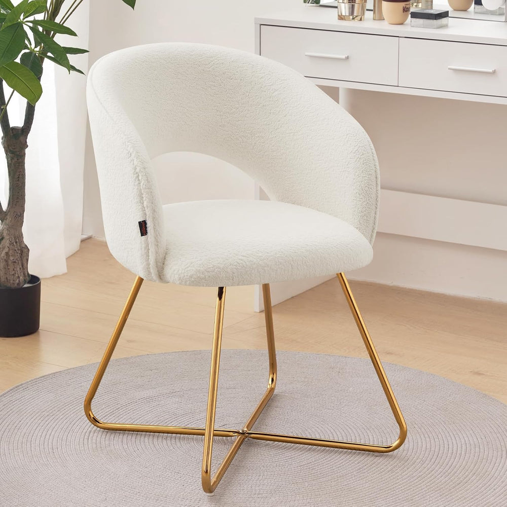 Modern Accent Chair Velvet Comfy Lounge Chairs for Bedroom, Upholstered Barre...
