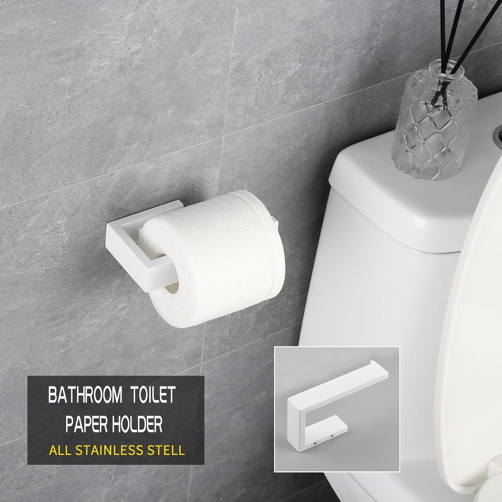 GERZWY Bathroom 2-Piece Accessory Set SUS 304 Stainless Steel Toilet Paper Ho...