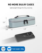 Insulin Vial Cooler Travel Case TSA Approved 300g Reusable Ice Brick Insulin Pen Case Holds 2 Pens and 2 Vials Long Lasting Medicine Cooler for Travel Camping and Outdoor Activities (Gray)