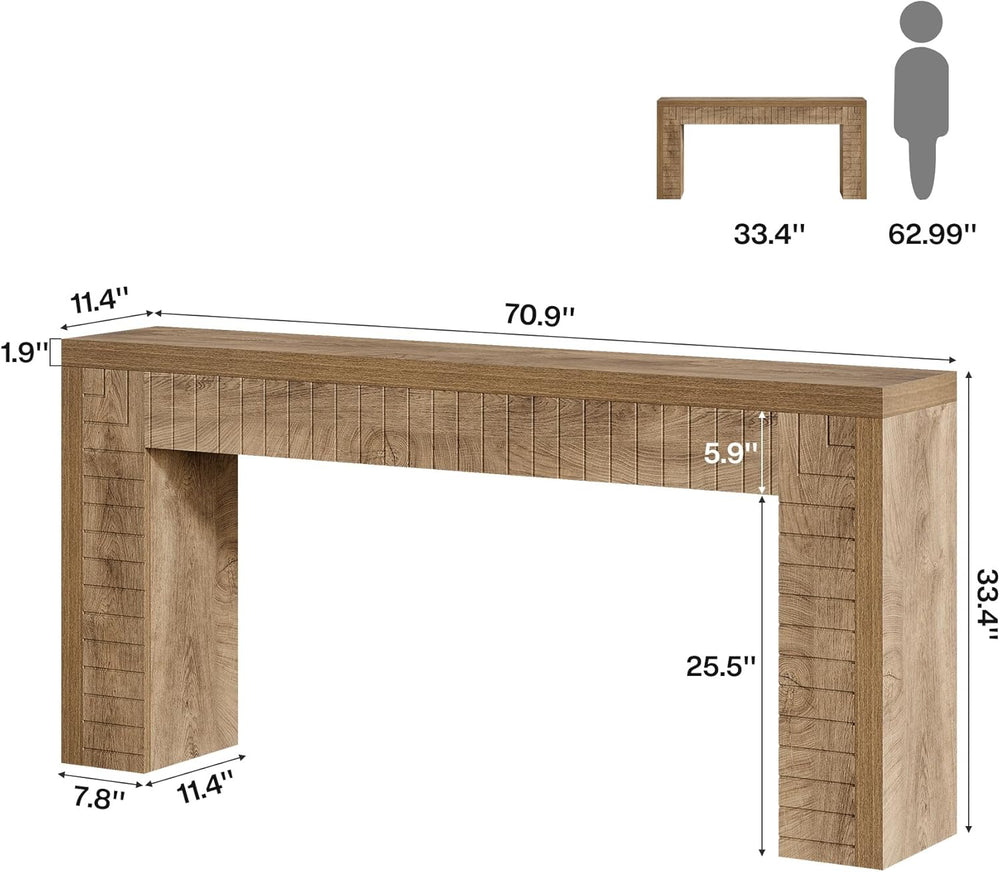 Tribesigns 70.9-Inch Extra Long Console Table for Entryway, Narrow Sofa Table...