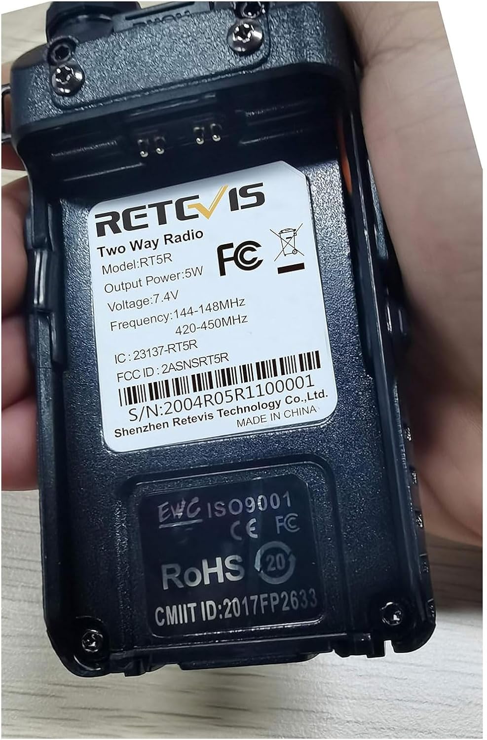 Retevis RT-5R Dual Band Walkie Talkies Long Range with Shoulder Mic, 2 Pack