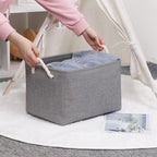 HNZIGE Shelf Baskets for Storage(3 Pack) Storage Bins Fabric Storage Baskets for Shelves,Baskets Set for Organizing Clothes,Nursery,Laundry(Gray,15" x 11" x 9.5")
