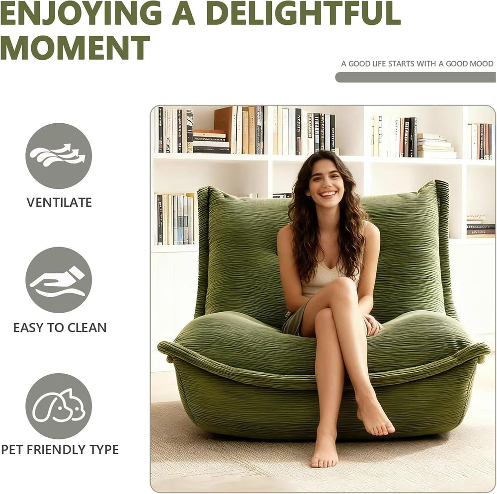 Bean Bag Chair,Memory Foam Bean Bag Chairs,Filled with High-Resilience Memory...