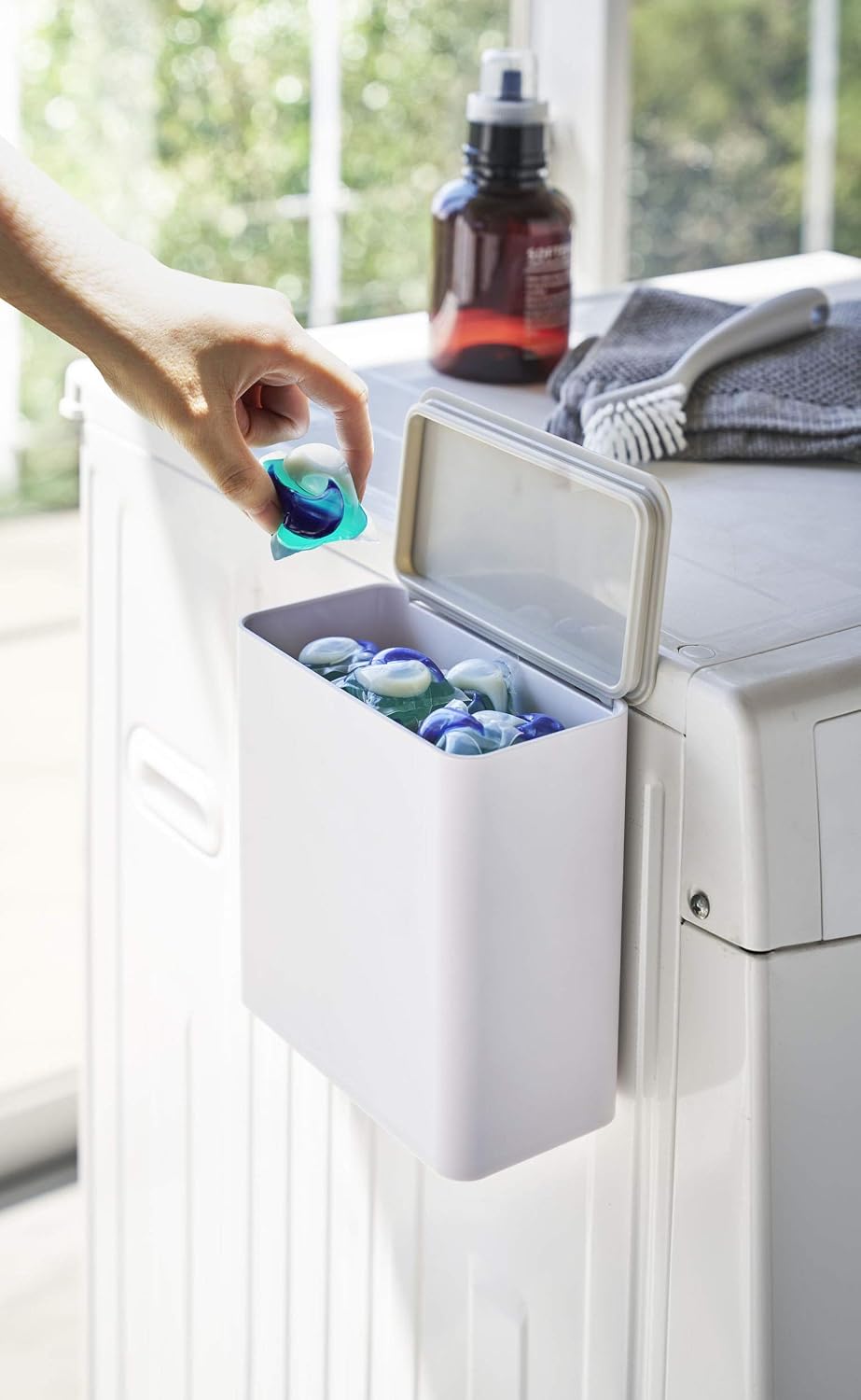 Yamazaki Home Plate Magnetic Detergent Pod Container White