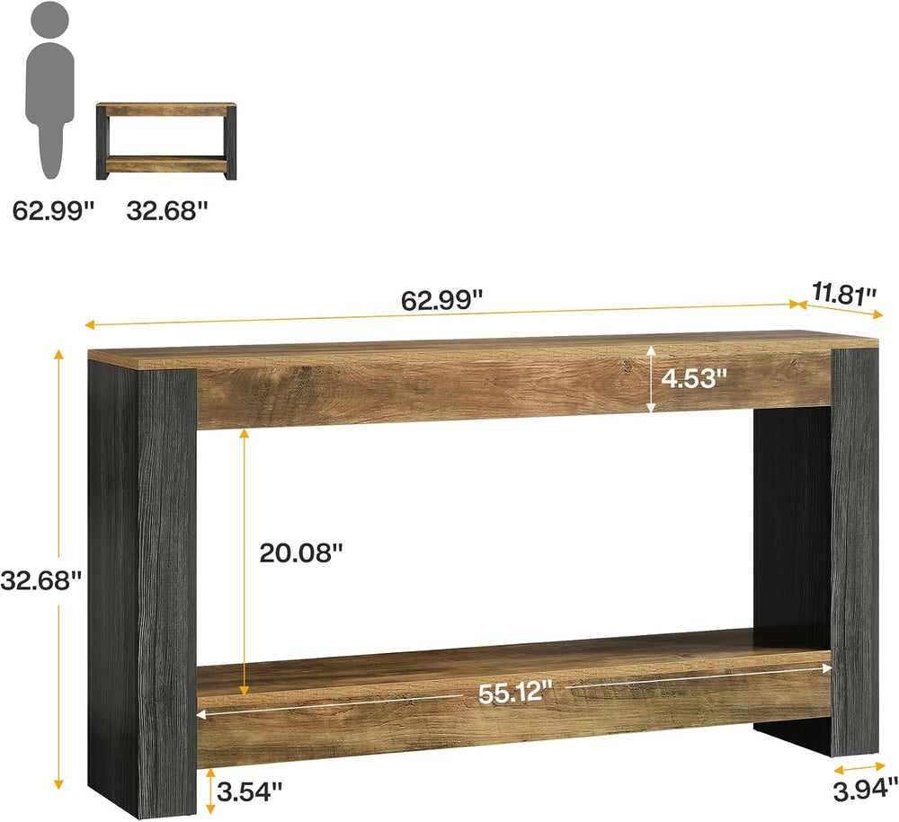 Tribesigns 63-Inch Long Console Table for Entryway, Farmhouse Wood Sofa Table...