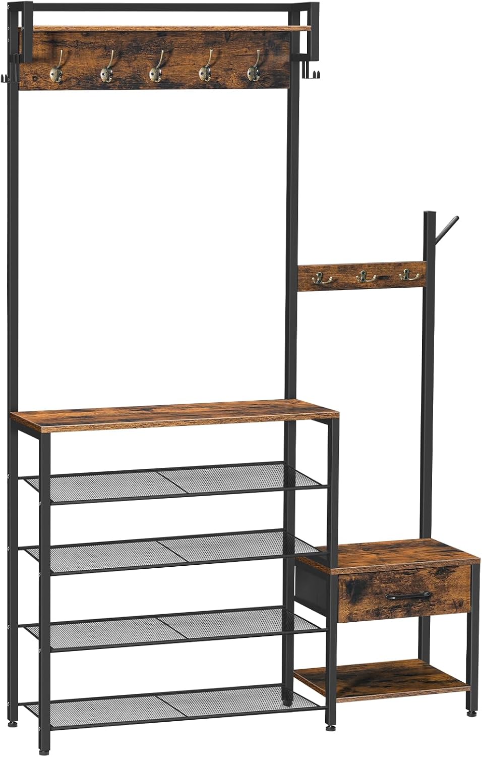 HOOBRO Hall Tree, Entryway Coat Rack Shoe Bench, Shoe and Coat Rack for Entry...