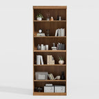 82" Wooden Book Shelf, 5 Shelf Bookcase, Modern Bookshelf with Adjustable Shelf for Home Office, Study Room, Oak