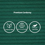 ZEIINPA Convertible Floor Sofa Bed with Fixed-Shape Frame, Modular Corduroy Folding Mattress Couch with Armrest, Floor Sofa Lounge Couch for Living Room Bedroom Lounge Studio,Emerald Green