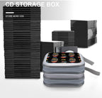 Portable CD Holder Case with Strap Life Is Better With Anime Ramen Gaming, 40-Capacity Hard Plastic Storage Binder, Protective Wallet for Car Office Travel