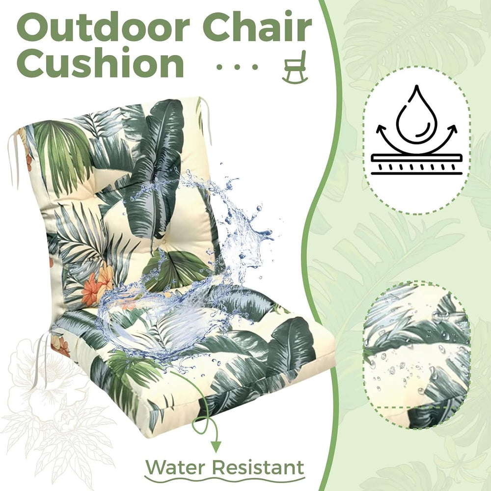 Outdoor Patio Chair Cushions Set of 2 for Outdoor Furniture Navy Blue Thick T...