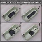 Green Cable Management Box, Power Strips Hider Cover Under TV and Desk for Home, Office, School Use, Plastic Surge Protector Cover on Floor, Electronics Cord Bin with Lid (Large)