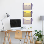 EASEPRES 3 Single Pocket Mesh Hanging File Organizer, Vertical Wall Mounted Magazine File Holder, Mount Basket Mail Paper Document Folder Organizing for Office, Home and School, Purple