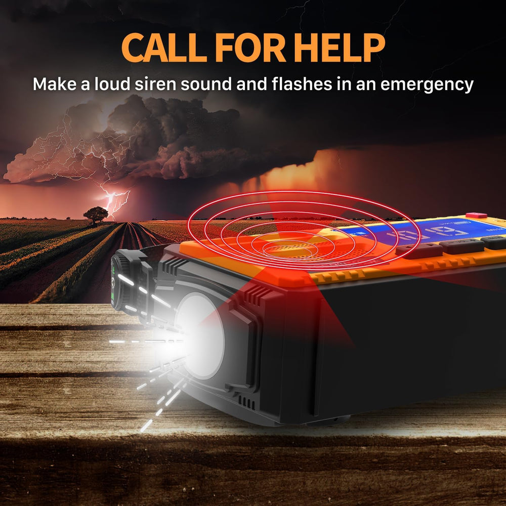 FosPower NOAA Emergency Weather Radio D8 37000mWh Portable Power Bank, AM/FM,...