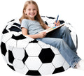 Jorbest Soccer Bean Bag Chair for Kids and Teens, Memory Foam Bean Bag Chairs with Washable Velvet Cover, Soccer Bean Bag Sofa for Lounging, Gaming, Reading, Sports Room Decor, X-Large 30" W x 18" H