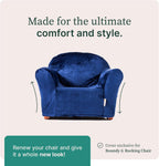Roundy Kids Chair with Removable Cover, Soft Microsuede Upholstery, Padded Cushion, Sturdy Wooden Frame, Ergonomic Design for Ages 2-5, Easy to Clean, Ideal for Playrooms, Bedrooms & Nurseries.