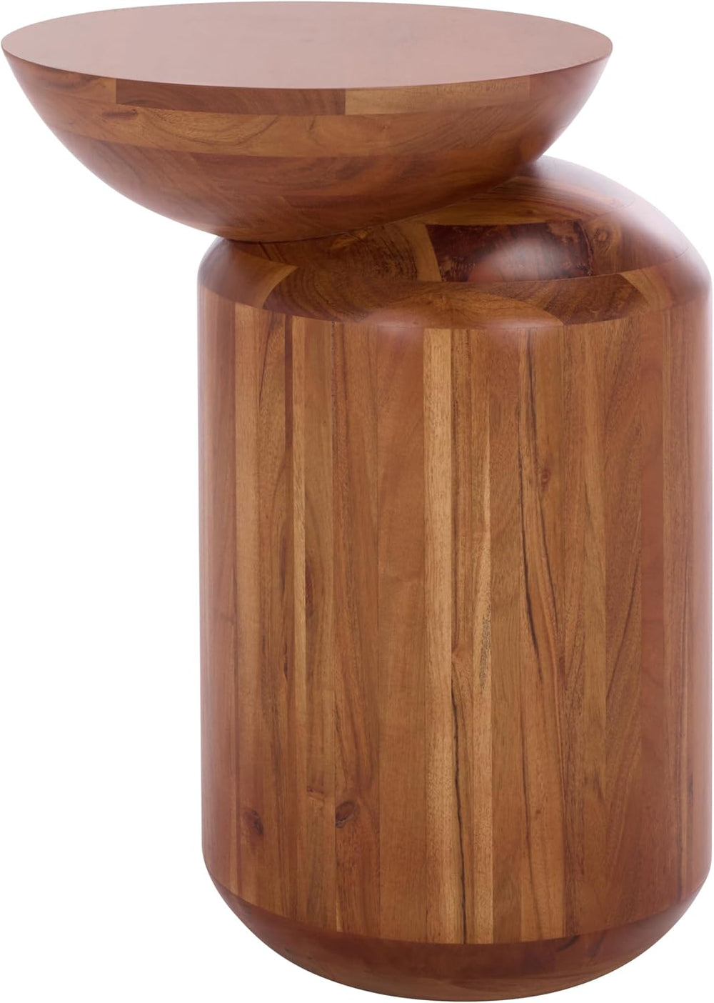 SAFAVIEH Home Collection - Masew Solid Wood Accent Table with Sculptural Stac...