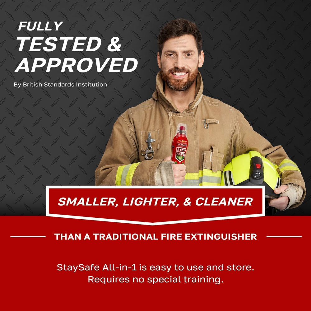 StaySafe All-in-1 Portable Fire Extinguishing Spray By LifeSafe Technologies ...