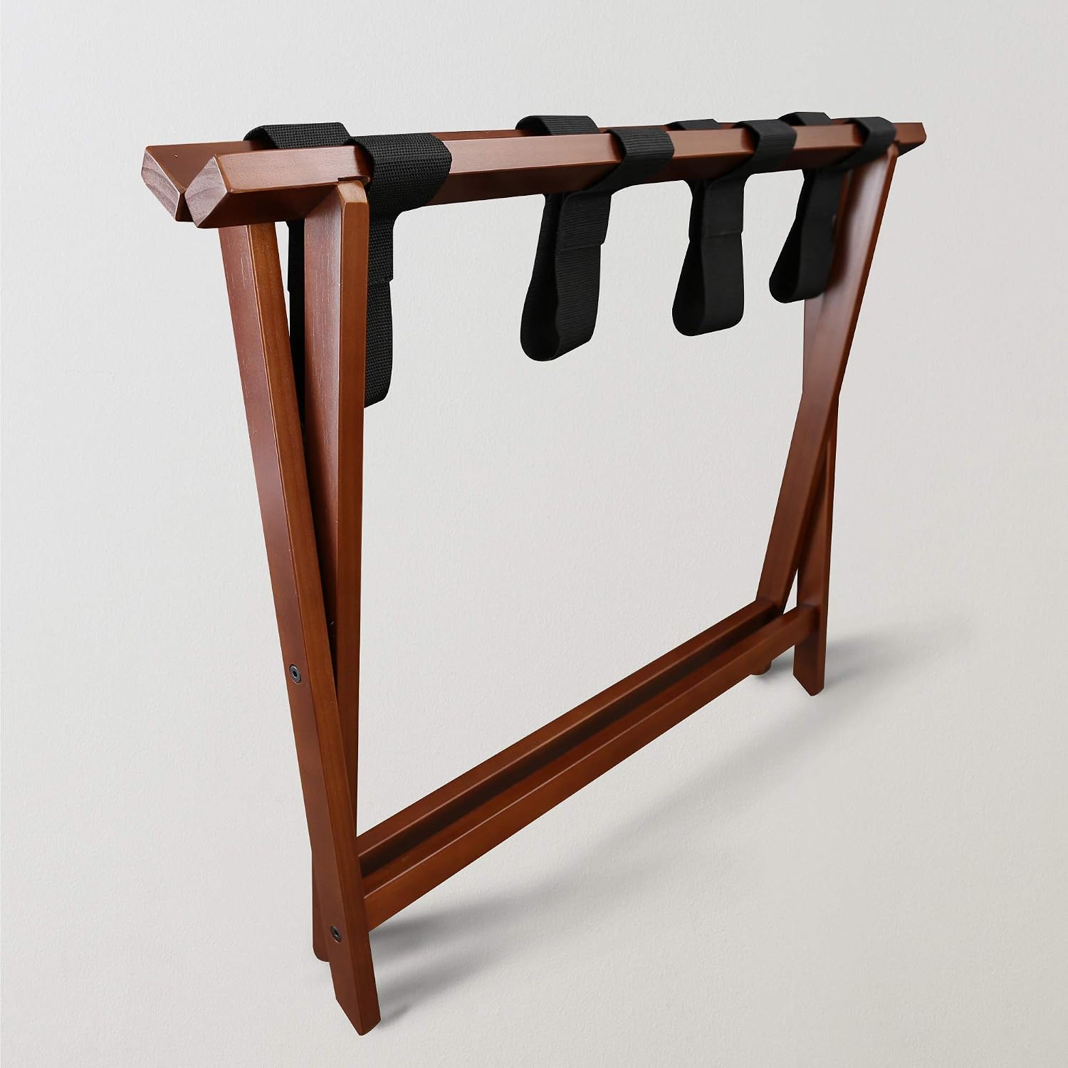 Heavy Duty 30" Extra Wide Luggage Rack - Walnut