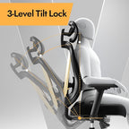 Ergonomic Mesh Office Chair - 3D Adjustable Lumbar Support & 3D Armrests, V-Shaped Back, Adjustable Desk Chair for Office & Home, Black and Gold