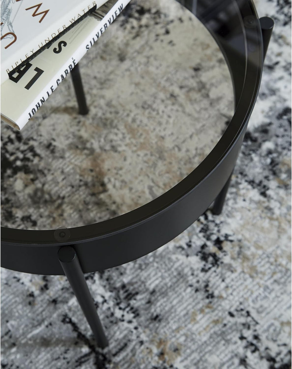 Signature Design by Ashley Ardoline Modern Tempered Glass Tabletop Table Set ...
