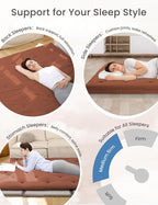 ZonLi Japanese Floor Futon Mattress Queen Size 60"x 80",100% Cotton Cover 4'' Thicken Tatami Mattress,Foldable Sleeping Pad,Portable Dormitory Tatami Mat,Roll Up Floor Lounger Bed for Adult