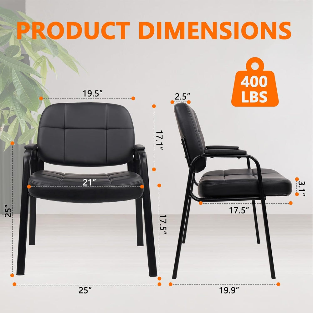 CLATINA Big & Tall Waiting Room Guest Chair Comfortable Reception Chairs ...