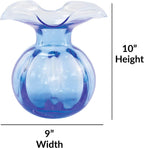 Vietri Hibiscus Collection Italian Mouthblown Glass Vases (Medium, Cobalt)