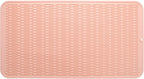 Silicone Dish Drying Mat for Multiple Usage,Easy clean,Eco-friendly,Heat-resistant Silicone Mat for Kitchen Counter or Sink,Refrigerator or Drawer Liner Pink 4XL 32 inches x 18 inches