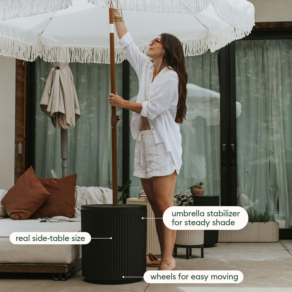Veradek Umbrella Side Table - Outdoor Patio Table with Umbrella Hole | Durabl...