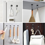 MIKEDE Black Magnetic Hooks Heavy Duty, 80 lb+ Strong Swivel Swing Neodymium Magnetic Hooks for Hanging, Strong Magnet Hanger for Cruise Cabins, Locker, Toolbox, Home, Kitchen - Pack of 10