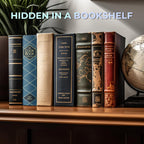 Book Safe with Combination Lock, Hidden Safe (9.5 x 6.2 x 2.2 Inch) with Fireproof Bag, Secret Diversion Safe, Hollow Book Box Hidden Storage, Money Safe Box for Cash (COOK)