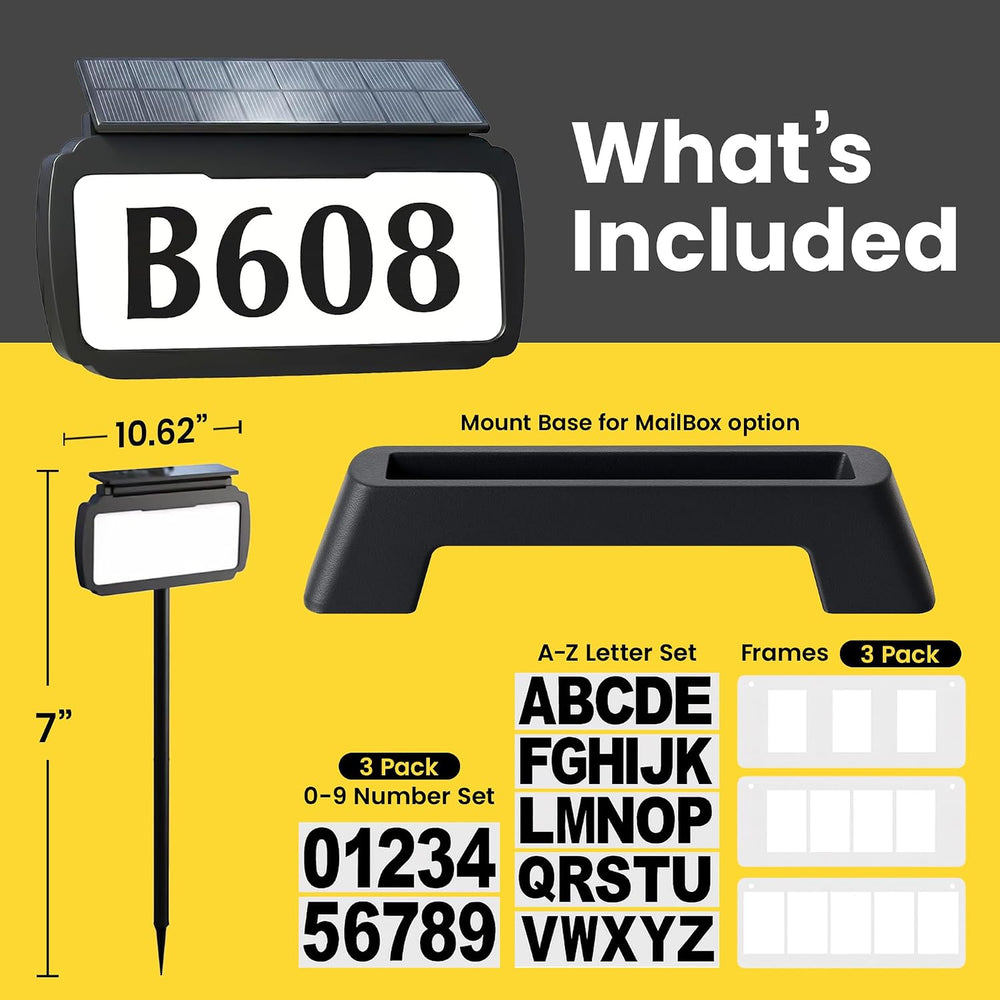 Brighticonic LED Solar House Number Light