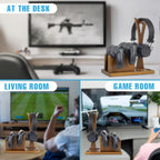 Game Controller Holder Gifts for Gamers to Organize Gaming Accessories & Headphone Holder, Unique Gamer Gifts Headset Stand Controllers Holders, Stylish Controller Stand Gaming Equipment